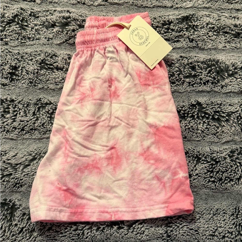 Urban Renewal Pink TieDye Sweatshorts